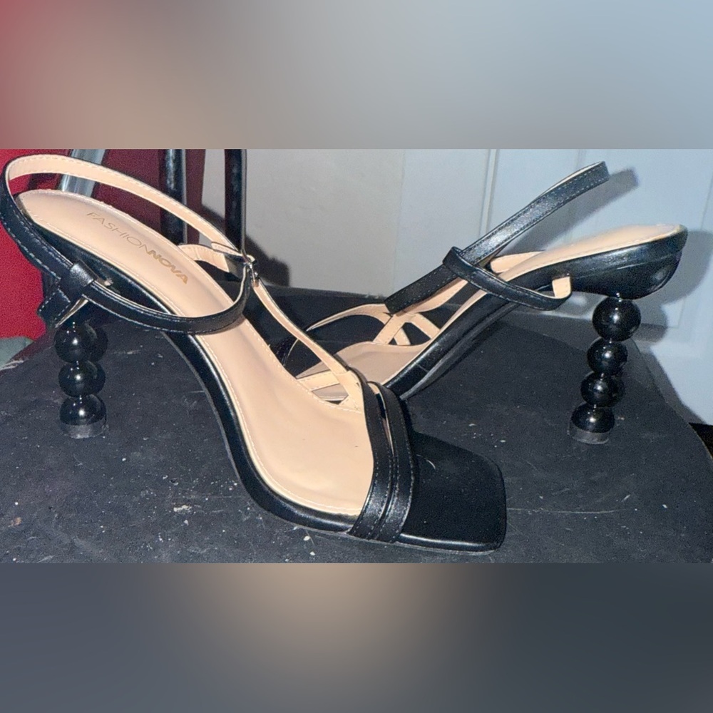 Fashion Nova High Maintenance Heeled Sandals - Black